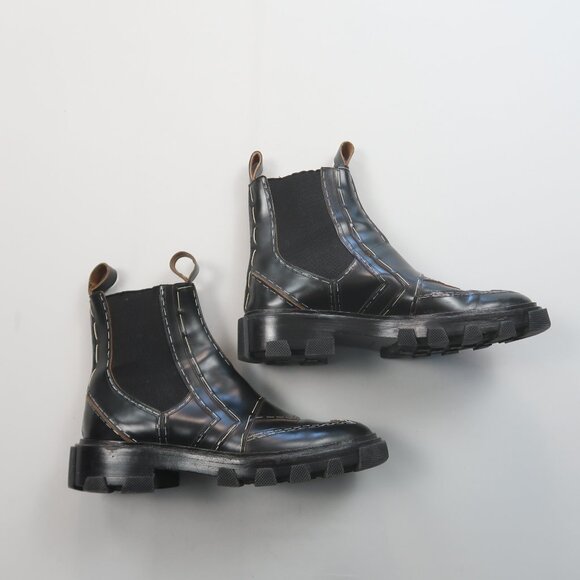 Balenciaga Staple Leather Chelsea Boots Black 39.5 - Picture 6 of 13